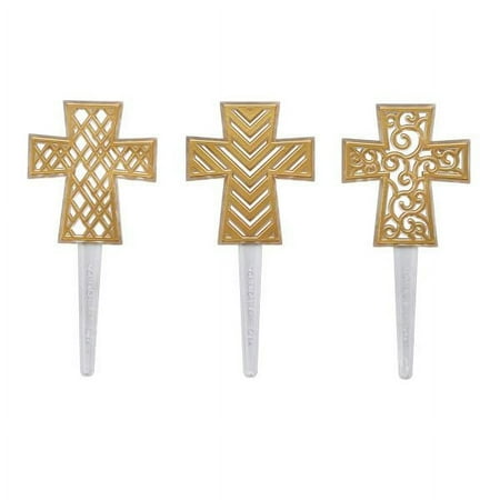 Gold Cross Assortment DecoPics® 12ct