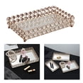 thumbnail image 4 of Oro Perfume espejo toca bandeja ornamentada hogar boda decorativo espejo bandeja joyería Perfume maquilje - 25x15x5cm Los 25x15x5cm Sunnimix tocador de bandeja de cristal, 4 of 8