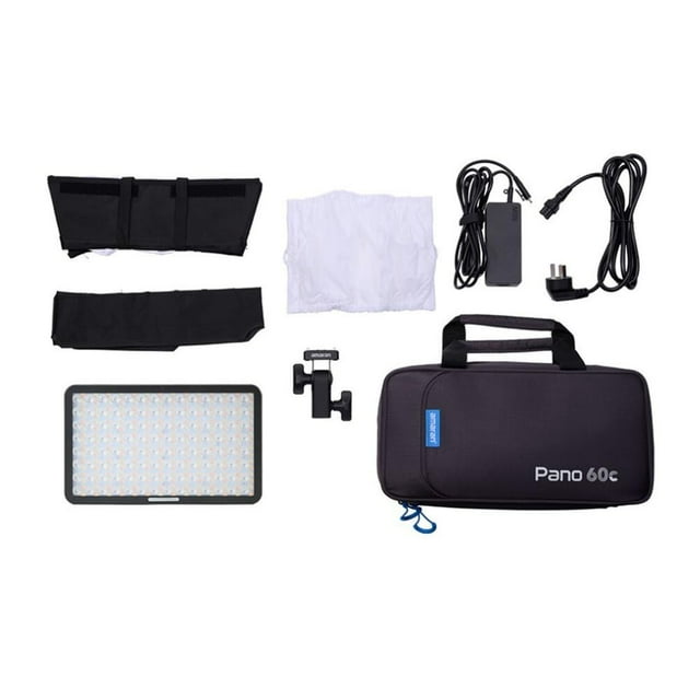 Panel de luz LED Amaran Pano 60c 60W RGBWW Kit portátil