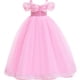 thumbnail image 4 of Odeerbi Niñas Verano Tul Princesa Vestido Flor Niña Vestido Fuera Del Hombro Fiesta Noche Vestidos Formal Vestido Sin Mangas Malla Lazo Encaje Vestido, 4 of 7