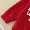 thumbnail image 2 of Vedolay Girls Sweatshirt Girl's Long Sleeve Shirts Ruffle Crewneck Sweatshirts Loose Pullover Tops,Red 0-6 Months, 2 of 5
