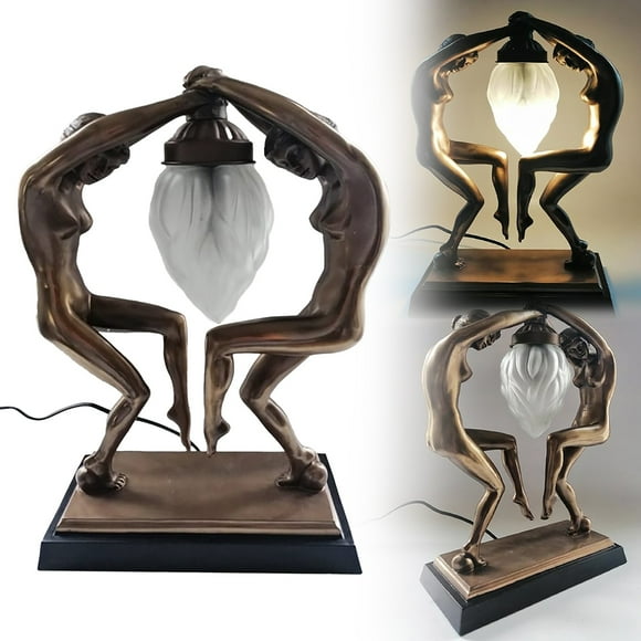 Twin Dancing Lamp Cerami Alabaster Lamp Decor For Home Art Deco Lamp Vintage Table Lamp Sculpture Lamp Decor Wedding Gift Body Art Style Retro Light Home Sculpture,1 Lamp Clearance