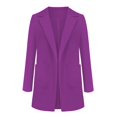 thumbnail image 1 of Chaqueta de mujer, chaqueta de trabajo con sopa, conjunto ligero, trajes casuales, ropa holgada, abierto y elegante para calle - Morado Macarena Traje de rebeca de mujer, 1 of 8