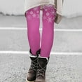 thumbnail image 2 of BLVB Christmas Leggings for Women Fall Winter Stretchy Lounge Pants Snowflake Printed Casual Comfy Trousers for Vacation, 2 of 5
