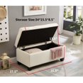 thumbnail image 2 of Tabaray 48" Storage Ottoman Bench, Versatile Bed Bench, Living Room Sofa Ottoman, Shoe Bench, Fabric Soft Upholstered for Bedroom, Living Room and Kids Room, 2 of 8