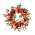 thumbnail image 2 of Gmogad Pumpkin Vine Wreath - 15.75in Fall Thanksgiving Decor for Front Door, Vestibule - Durable Plastic Autumn Leaves, Indoor/Outdoor Farmhouse Holiday Hanging Ornament, 2 of 6