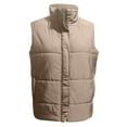 thumbnail image 5 of Hvyesh Womens Oversized Puffer Vest Stand Collar Full Zip Sleeveless Bubble Puffer Vest Quilted Padded Warm Coat Outwear, 5 of 6