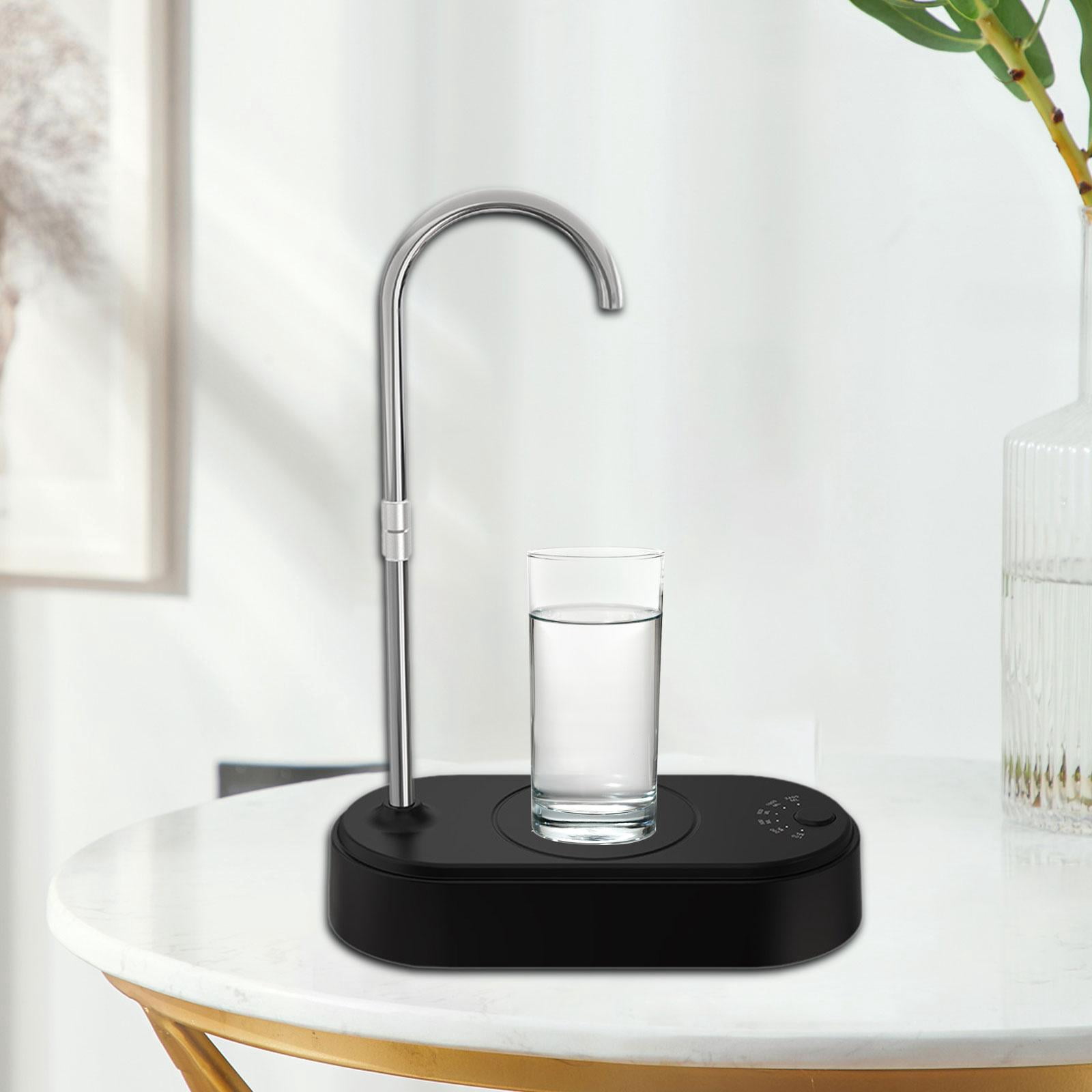 CoudarTitie Desktop Water Dispenser Bottle Pump Rechargeable Easy to Use Water Jug Dispenser Black