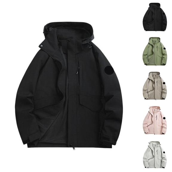 Windbreaker Jacket Women Men 2025 Fall Outdoor Lightweight Windproof Work Hooded Zip Up Jackets Outerwear