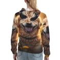 thumbnail image 7 of Kdxio Sunset Daisy Dog Print Womens Oversized Hoodies Sweatshirts Hooded Pullover Tops Sweaters Casual-XX-Large, 7 of 7
