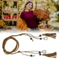 thumbnail image 4 of Unique Bargains 1 Pc Adjustable Waist Belt Elegant Ancient Style Tassel Vintage Waist Chain Women Brown, 4 of 5