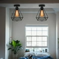 thumbnail image 3 of Wide Applications Semi Flush Mount Ceiling Light, Retro Black Industrial Pendant for Cafeteria, Bar, 3 of 5