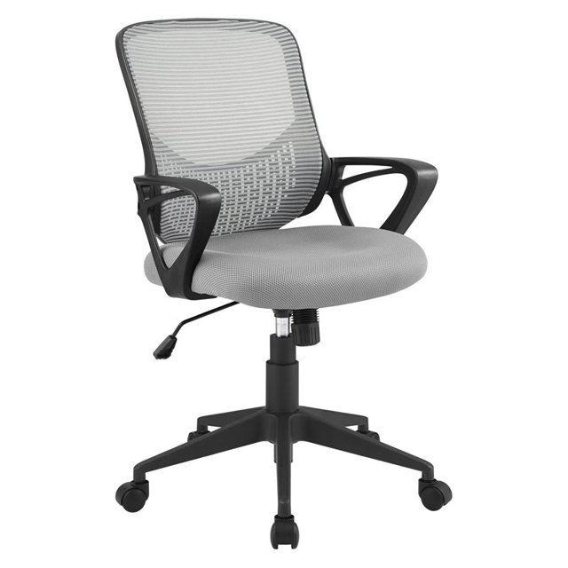 Serta Chaise de Bureau Essential Burlington Moderne en Mesh Gris avec Base en Nylon