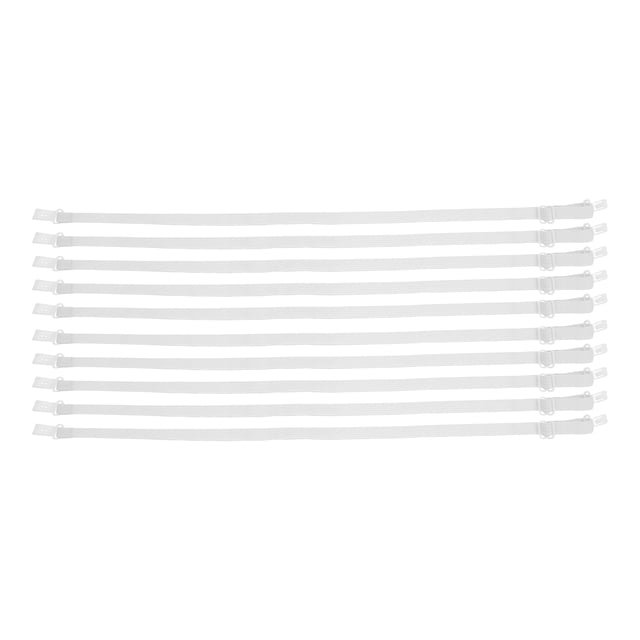 KAKOWELY Ceintures à Nouer pour Femmes 10 Pcs Nœud Papillon Réglable et Rallonge de Cravate pour Hommes avec Bandes Élastiques et Clips pour Tenue Décontractée et de Travail Blanc 18.43"X0.39"X0.04 Pouces