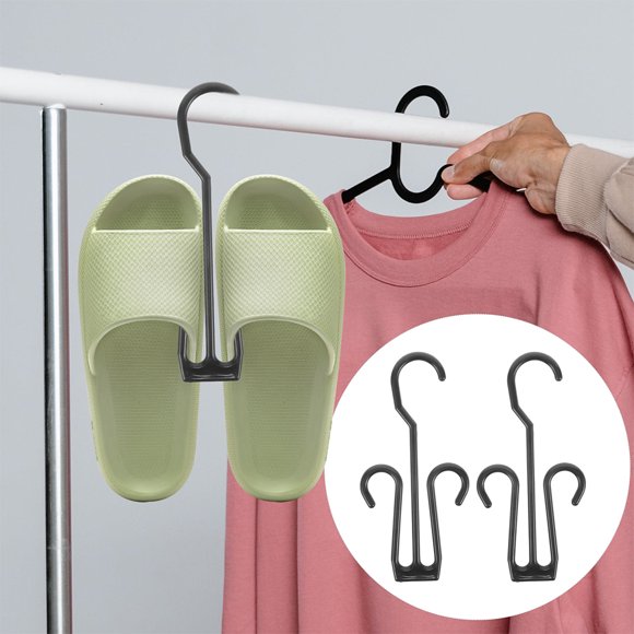 NUOLUX 25Ud Gancho Para Zapatos Y Pantuflas Para Closet O De Negro