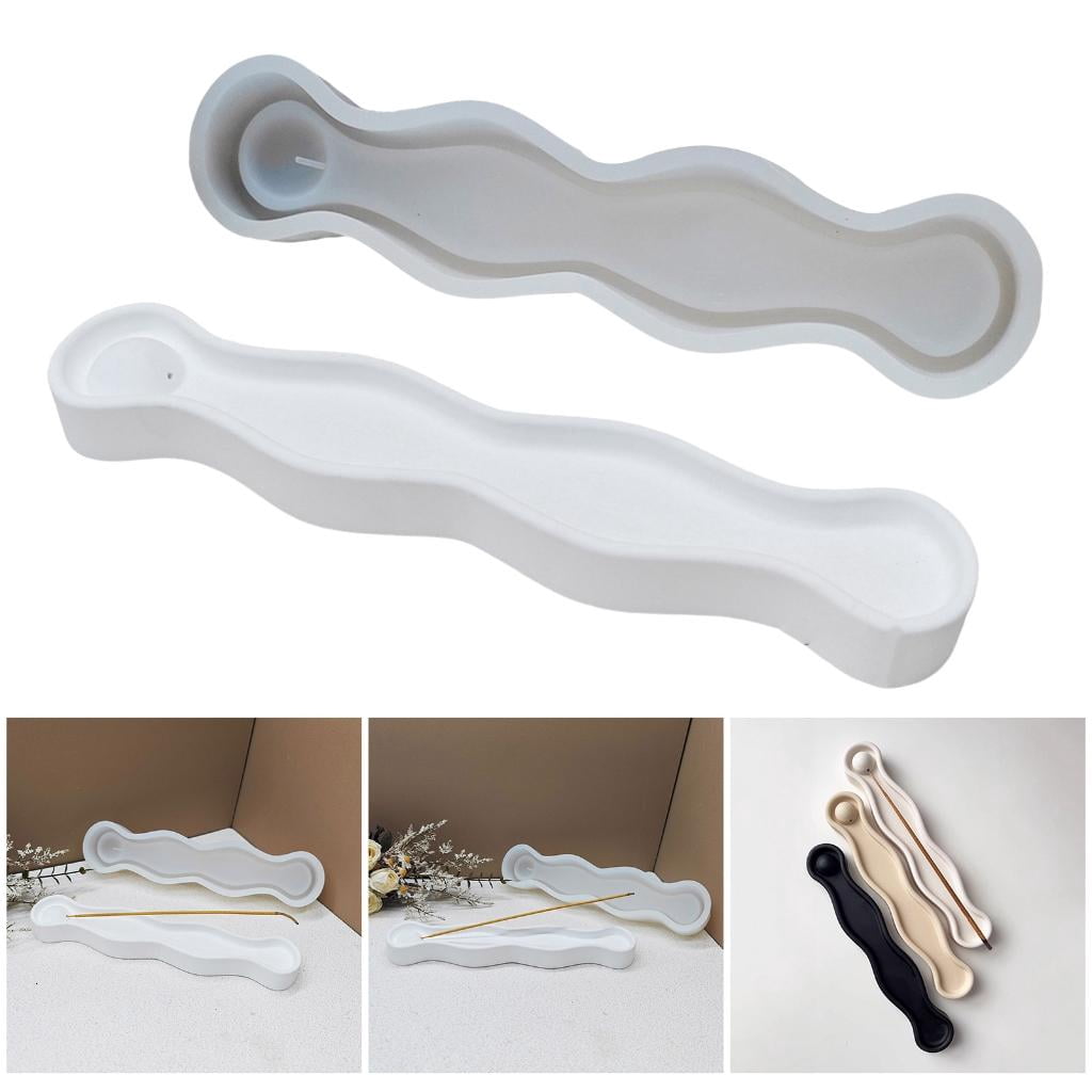 Silicone Mould for Decorative Incenses Holders Handmade Gypsum Home Decoration Mould Incenses Tray Crafting Mold
