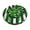 Palm Greenery, variant on Naloa Pineapples Round Bar Stool Cushion Cover 12-14 inch, Fits Kitchen, Office, Restaurant Chairs - 12 inch