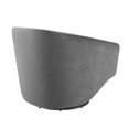 thumbnail image 4 of Swivel Armchair Chair, Grey Gray, Velvet, Living Kitchen Cafe Bistro Hospitality Restaurant, Modern Contemporary Boutique HB34558, 4 of 9