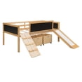 thumbnail image 3 of Newboti Furniture Twin Size Loft Bed Wood Bed with Two Storage Boxes - Natrual NO.50800, 3 of 16