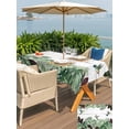 thumbnail image 5 of Outdoor Tablecloth with Umbrella Hole for Patio/Picnic/Party/Camping, Summer Hummingbirds Waterproof Table Cloth Rectangle Table Cover Washable, Tropical Palm Leaves Farmhouse Wood (52"x 70"), 5 of 9