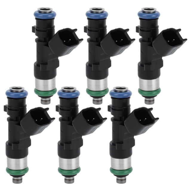 Inyector de combustible Unique Bargains No.04591986AA para Dodge Avenger R/T 08-10 2.7L 3.5L Boquilla de inyección de combustible Negra 6 Pcs