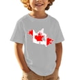 thumbnail image 1 of T-shirt Graphique Canada pour Garçons Drapeau Canadien Col Rond Manches Courtes Tee Garçons Fête du Canada Imprimé Feuille d'Érable Décontracté Filles Imprimé Drapeau du Canada Haut Décontracté, 1 of 5