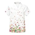 thumbnail image 4 of Cameland T-Shirt Décontracté d'Été pour Femmes à Manches Courtes Col Rond Boutonné Blouse Chandail Tops, 4 of 5