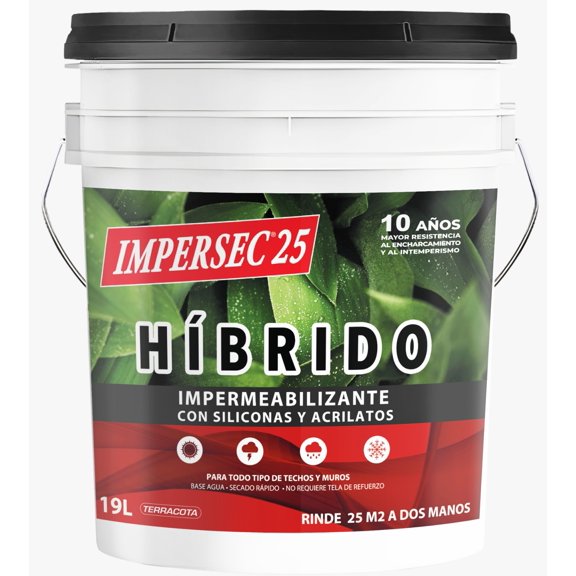 Impermeabilizante Impersec 10 Años 19 L Terracota Satinado