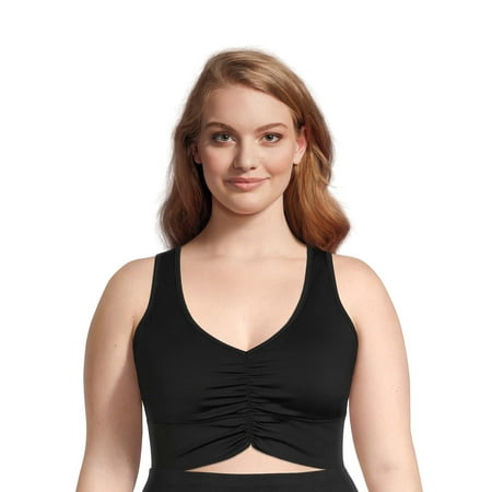 

Avia Women s Plus Size Ruched V-Neck Sports Bra