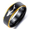 thumbnail image 1 of MOREDEAR Fashion Design Shark Pattern Ring For Men And Women 8mm Titanium Ring M495JR5003GL 10, 1 of 1