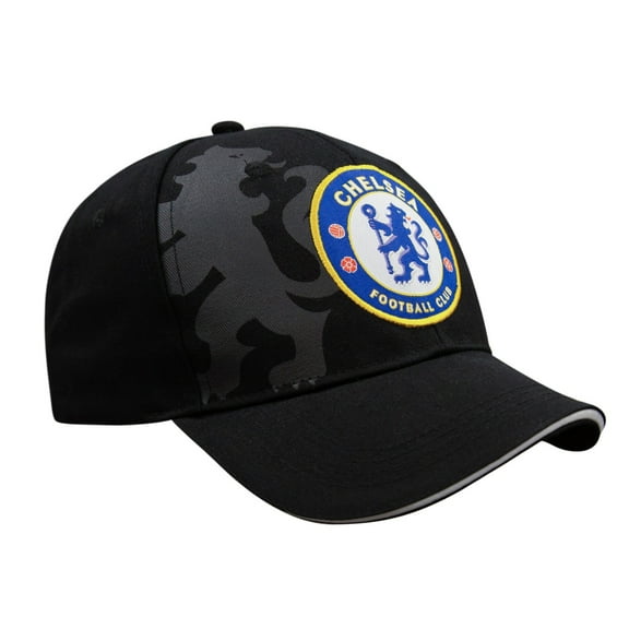 Icon Sports Chelsea FC Soccer Club Embroidered Logo 6 Panel Cap - Black Faded Logo