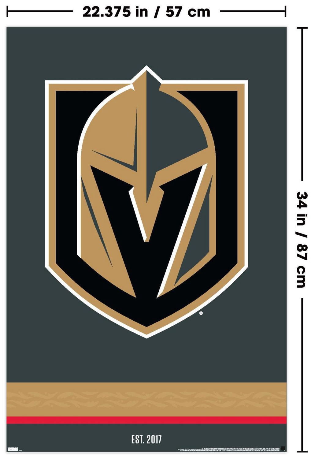 NHL Vegas Golden Knights - Logo 21 Wall Poster, 22.375" x 34"