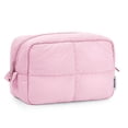 thumbnail image 1 of Bolsa de maquillaje Narwey Puffy acolchada para mujer de viaje, color rosa, 1 of 6