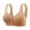 Grey, variant on Women's Front Closure Yoga Bra with Adjustable Side Buckles Lace Trim Seamless Comfort for Sleep Movement, Orange, Size 36