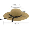 thumbnail image 3 of chapeau De Soleil Large Bord En Paille Pliable Pour Femme, 3 of 5