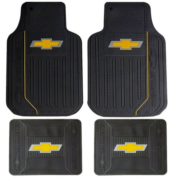 NEW 4 piece Bowtie Elite logo Front Rear Rubber Floor mats set for
