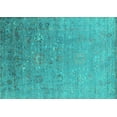 thumbnail image 1 of Ahgly Company Machine Washable Indoor Rectangle Oriental Turquoise Blue Industrial Area Rugs, 8' x 10', 1 of 4