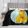 thumbnail image 5 of Lazy Duck Cute Duckling Sleeping Throw Blanket Ultra Soft Warm All Season Decorative Fleece Blankets for Bed Chair Car Sofa Couch Bedroom 50"X40", 5 of 6