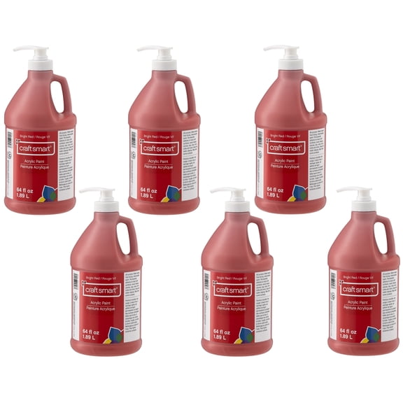 Craft Smart Acrylic Paint, 64oz., 6 Pack