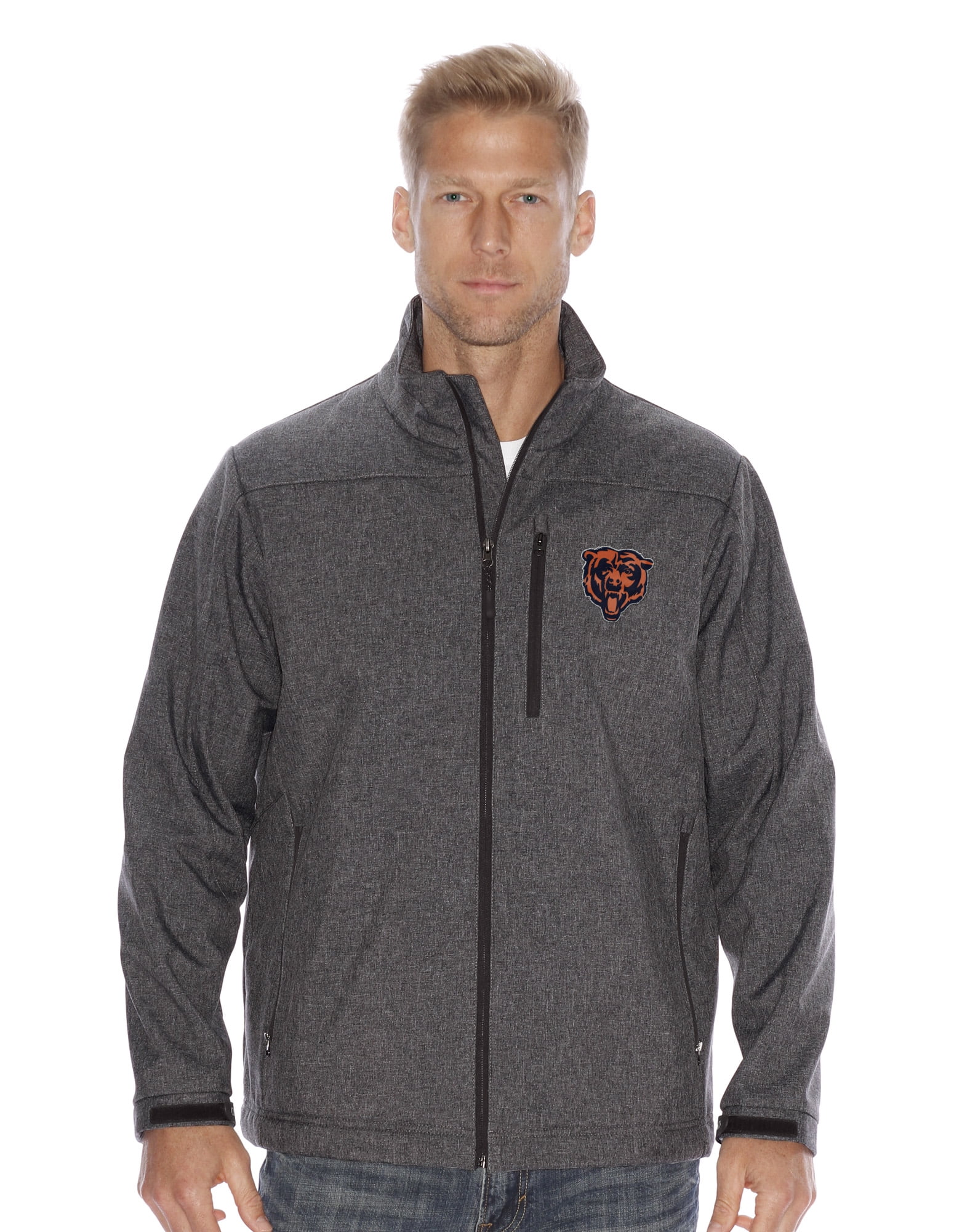 Chicago Bears NFL "Spike" Full Zip Premium Soft Shell Jacket Charcoal by G-III Sports