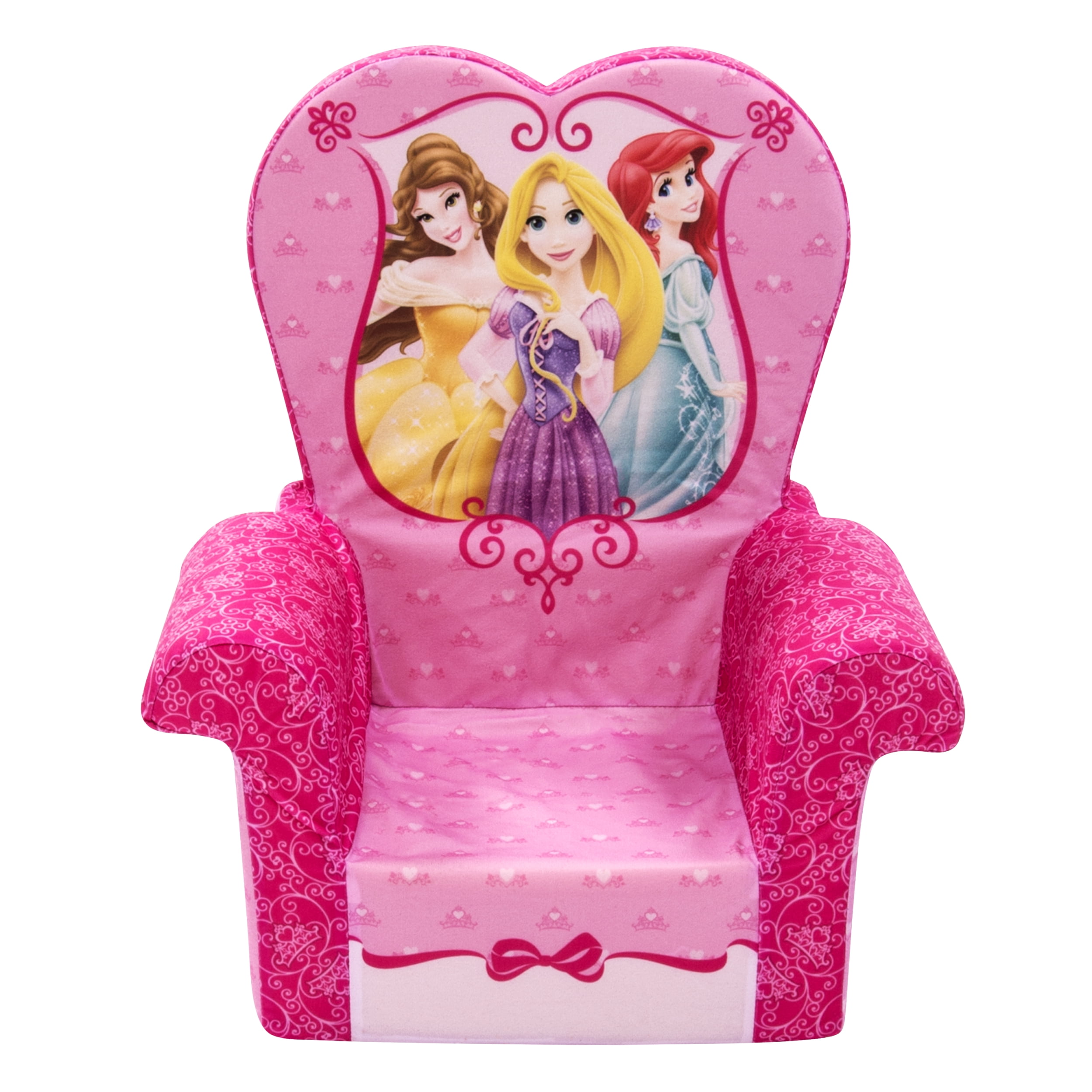 Marshmallow Furniture, Children's Foam High Back Chair, Disney Princess ...