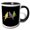 Black/White, variant on 3drose, Funny Group of Budgie Budgerigar and Cockatiel, 15oz Two-tone Yellow Mug