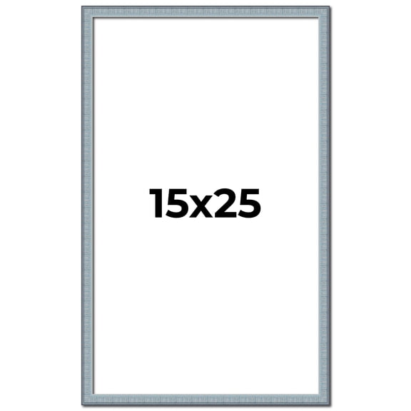 15x25 Frame Rustic Sky Blue Solid Wood Picture Frame | 0.75 Inch Moulding Width |Includes UV