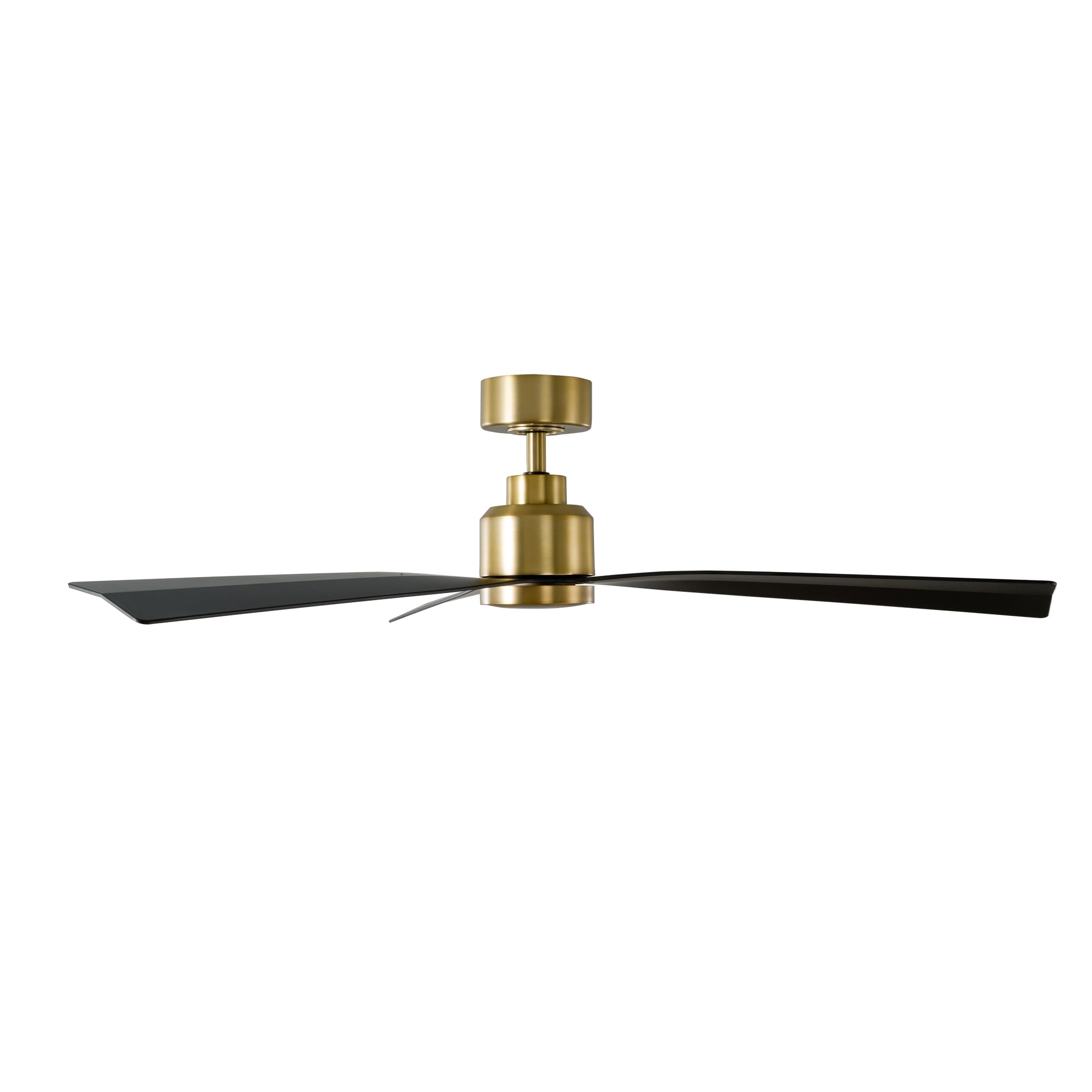 WAC Clean 52" Soft Brass/Matte Black Smart Ceiling Fan with Remote Control