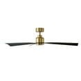 thumbnail image 3 of WAC Clean 52" Soft Brass/Matte Black Smart Ceiling Fan with Remote Control, 3 of 10
