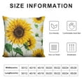 thumbnail image 5 of Autua Sunflower Pillow Still Life Zipper Closure Home Furnishing 12x12in, 5 of 5