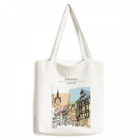 City Germany Hannover Landscape Tote Canvas Bag Shopping Satchel Casual Handbag
