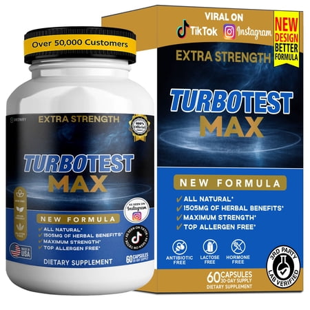 GreenVify Turbotest Max Men’s Vitality Support Supplement – Supports Energy, Strength & Daily Performance