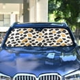 thumbnail image 4 of Gold and Black Cow Print Car Windshield Sun Shade Foldable Car Front Window Visor Heat and UV Protection 57x31.5, 4 of 8