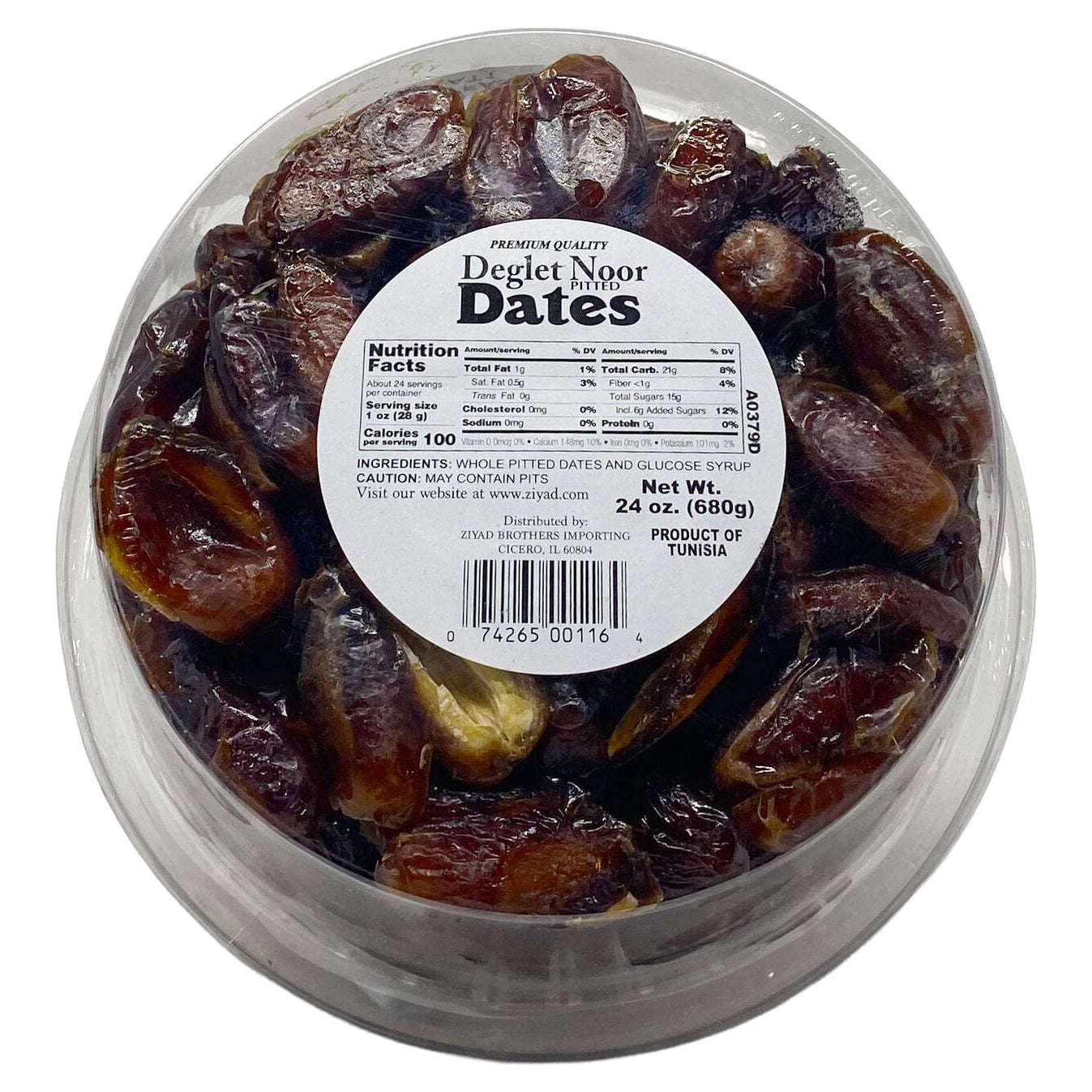 (24 pack) Ziyad Brothers Ziyad Dates, 10 oz